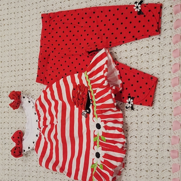 Nannette matching outfit, baby girl. Sz 24mo